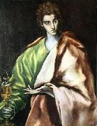 GRECO, El Apostle St John the Evangelist Germany oil painting artist